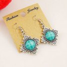 Vintage Ethnic Cross Flower Blue Bead MAYA Earrings : E1005