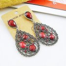Vintage Ethnic Red Beads MAYA Earrings ; E1006