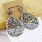 Vintage Ethnic Hollowed Blue Beads MAYA Earrings : E1008