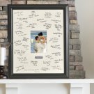 Personalized Wedding Wishes Signature Frame with engraved plate GC874