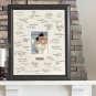 Personalized Wedding Wishes Signature Frame with engraved plate GC874