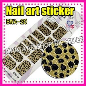 Nail Art magic Sticker leopardstyle Colorful Patch Foils Armour wraps Decoration
