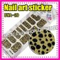 Nail Art magic Sticker leopardstyle Colorful Patch Foils Armour wraps Decoration