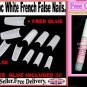500 WHITE PROFESSIONAL FRENCH FALSE NAILS ACRYLIC NAIL ART GEL PRO + FREE GLUE