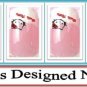 24PC PRE DESIGNED hand beauty acrylic fake Nail Art Ladies Pink Cat Tips + Glue.