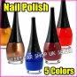 NEW SHINY NAIL POLISH VARNISH  - 5 COLOURS GRAB A BARGAIN FREE P & P