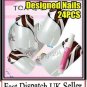 Celebrities Pre Designed hand beauty acrylic fake False Nails Art with Free Glue