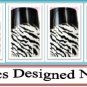 TIGER  PRE DESIGNED HAND BEAUTY ACRYLIC Nail Art false nails Tips  free Glue.