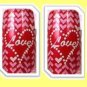 WEDDING PRE DESIGNED HAND BEAUTY ACRYLIC NailArt Love  French False Tips + Glue.