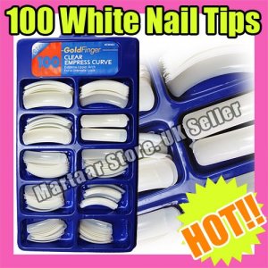 Sexy white hand beauty acrylic fake tips false nail tips art french design