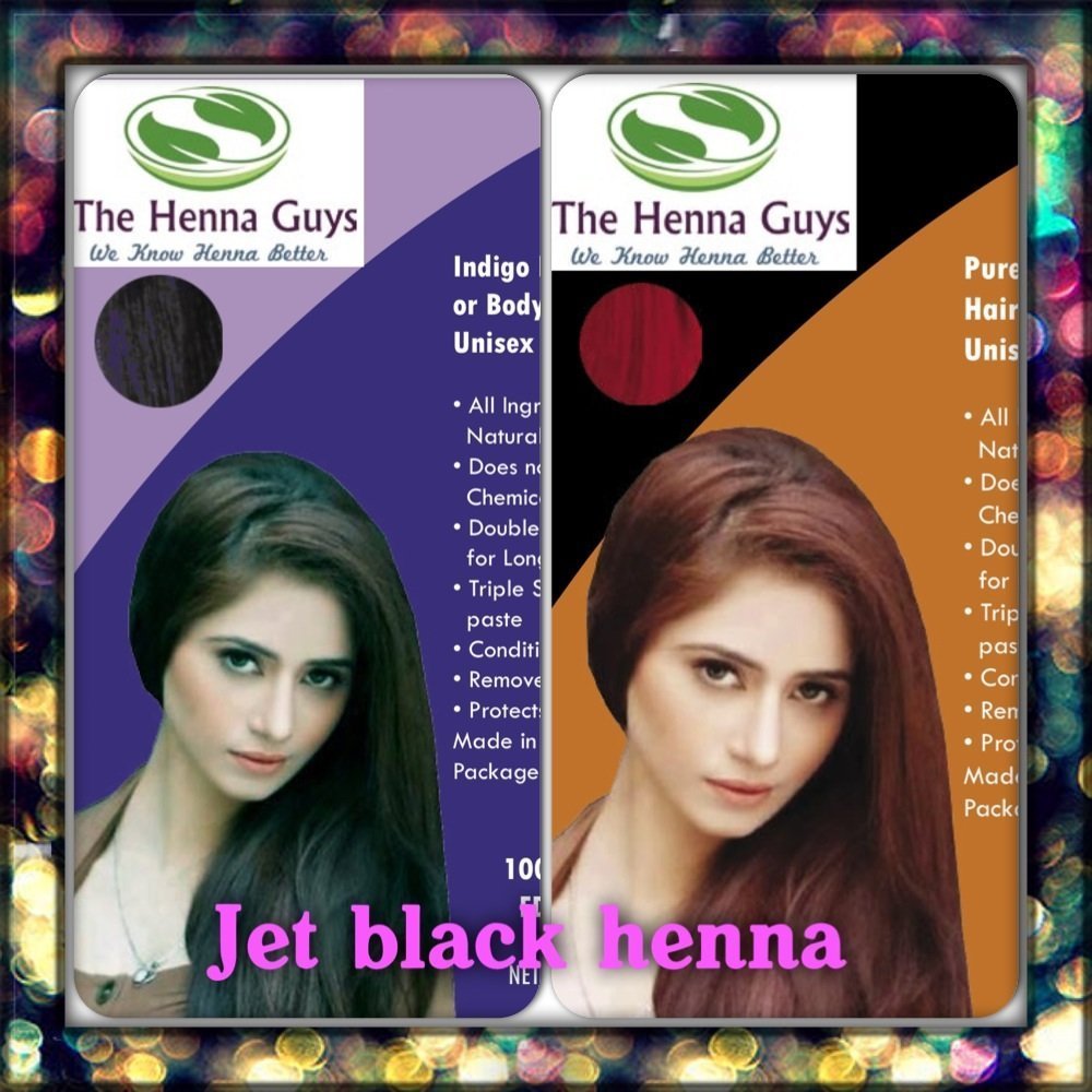 Jet Black Henna Hair Dyecolor Organic And 100 Chemical Free 200grams 