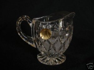 Princess House Lead Crystal Dots Diamonds Creamer