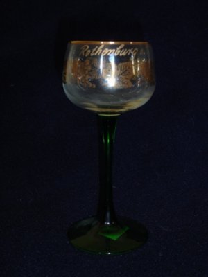 German Rhein Wine Glass Gold Grapevine Roemer