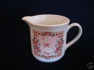 George Good Creamer Duck with Pink Bow