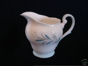 Royal Standard Creamer Blue Leaves Gray Flowers
