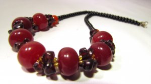 Garnet Beaded Necklace - Reg. $40.00