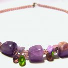 Amethyst Beaded Choker Necklace