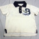 BOYS 4T GAP POLO SHIRT WHITE w/NAVY BLUE COLLAR NWOT