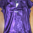 WOMENS sz 12 STUDIO 1940 PURPLE DRESSY BLOUSE NEW W/TAG