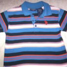 BOYS 3T US POLO ASSOCIATION STRIPED SHIRT BLUE & WHITE