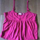 JUNIORS XL RED BABYDOLL TOP ADJUSTABLE STRAPS CUTE EUC