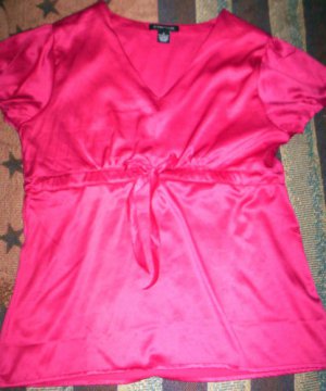 WOMENS 10 DEEP PINK SPRING, SUMMER BLOUSE GREAT FIT EUC