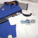 BOYS 24 MONTHS LOT with CARTERS ROMPER & TIMBERLAND TOP