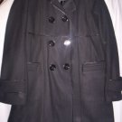 WOMENS BLACK PEA COAT GREAT LENGTH & STYLE SZ LARGE GUC