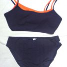 WOMENS 14 NAUTICA SWIMSUIT SPORTY BIKINI STYLE BLUE EUC
