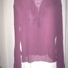 TARA JARMON SILK PEASANT BLOUSE RUFFLED EUR 40, US 8