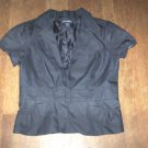 WOMENS XL or WOMENS L CROPPED BLACK BLAZER GREAT DETAIL