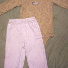 BOYS 24 MO CARTERS OUTFIT LONG SLEEVE ONESIE & PANT EUC