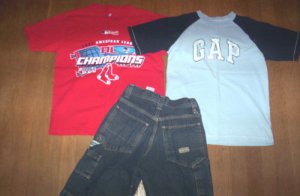 BOYS 10 BACK TO SCHOOL LOT LEVIS SHORTS, GAP & RED SOX