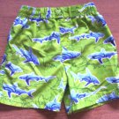 TODDLER BOYS 3T SWIM SUIT BY CIRCO GREEN w/BLUE SHARKS