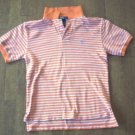 BOYS 8-10 POLO RALPH LAUREN ORANGE & WHITE SHIRT IN EUC