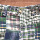 BOYS 3T MADRAS PLAID PATCHWORK SHORTS BY GREENDOG NWT