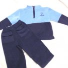 BOYS 24 MONTHS OUTFIT BY MINIWEAR BLUE FLEECE CUTE EUC