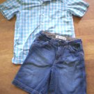 BOYS 7 LOT GAP SHORTS & OSHKOSH SHIRT, BACK TO SCHOOL
