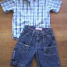 BOYS 6-7 LOT BACK TO SCHOOL LEVIS SHORTS & PLAID SHIRT