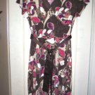 WOMENS STYLE & CO BROWN FLORAL PRINT DRESS SUMMER LOOK!