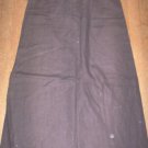 WOMENS sz 12 DARK BROWN LINEN SKIRT GREAT CONDITION EUC