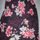WOMENS LARGE BEADED SILK SKIRT FLORAL PRINT GORGEOUS!