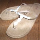 WOMENS SZ 10-11 FLIP FLOPS w/MOTHER OF PEARL DESIGN NEW