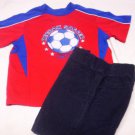 BOYS 24 MONTHS LOT CIRCO SHORTS + 2T REEBOK SOCCER TOP