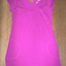 WOMENS MEDIUM HOT PINK TUNIC TOP BTS w/KEYHOLE BACK NWT