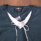 WOMENS LARGE LAYERED LOOK BLUE SWEATER & BLOUSE NWOT