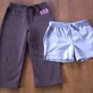 BOYS 3T LOT w/GAP BROWN PANTS & OLD NAVY GRAY SHORTS