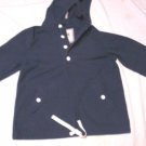 WOMENS MEDIUM BLUE CANVAS PULLOVER HOODIE JACKET EUC