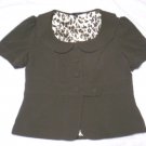 WOMENS XL FITTED JACKET, DARK BROWN GREAT STYLE UNIQUE!