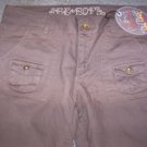 WOMENS 12 or JUNIORS 11 BROWN STRETCH CARGO PANTS NWT!